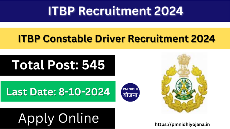 ITBP Constable Driver Recruitment 2024